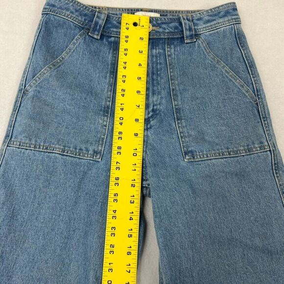 Roark Jeans Womens 27 Blue High Rise Sailor Fit Utility HWY 125 Wide Leg - Picture 3 of 8